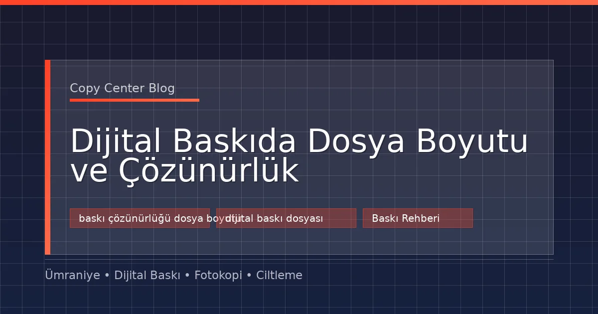 Dijital Baskıda Dosya Boyutu ve Çözünürlük