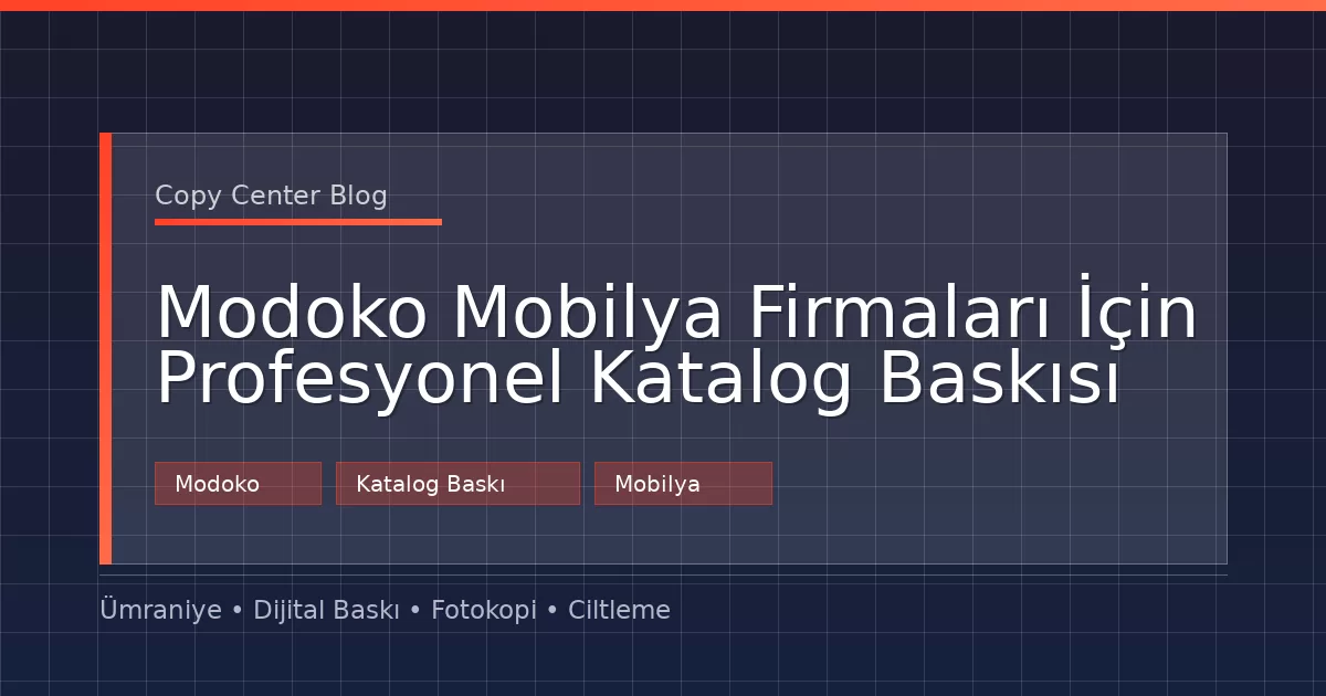 Modoko Mobilya Firmaları İçin Profesyonel Katalog Baskısı